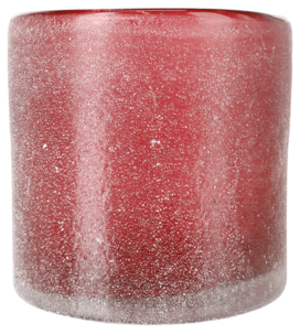 Lyslykt i frostet glass, rød