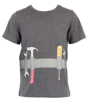 Lasten t-paita Tool Belt harmaa
