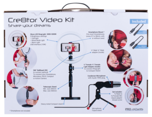 Cre8tor Video Kit -studiolaitteet vloggaamiseen