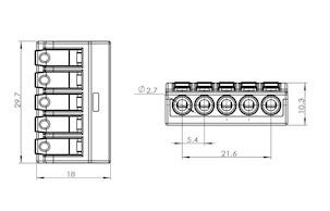 Necore toppklämma 5-ledare 0,2-2,5 mm2, 8-pack