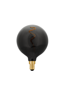 LED dekorpære E14 med sotet glass, svart, 80 mm