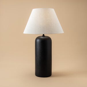 Valfrid stor bordlampe keramikk svart, 66,5 cm, Northlight