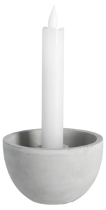 Ljusstake för kronljus grå, 10 x 6 cm