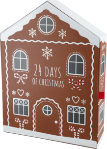 Adventskalender pepparkakshus 24 tomma presentaskar FSC