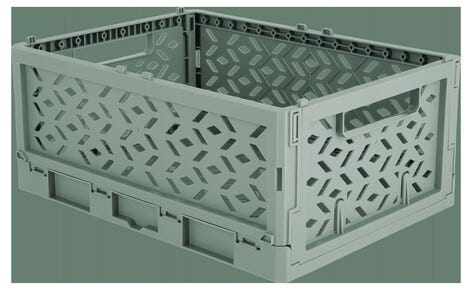 Klappbox av återvunnen plast, large 33 x 24,5 x 13,8 cm