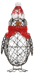 Pingviini LED-valaistuksella, 51 cm, sisälle/ulos