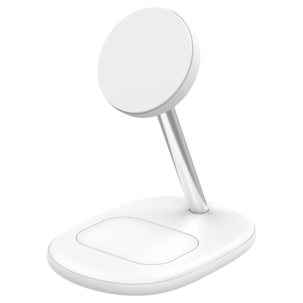 Trådlös magnetisk Qi2-laddare iPhone och AirPods, vit