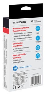 Texas Instruments TI-30 ECO RS kalkulator, solcelle