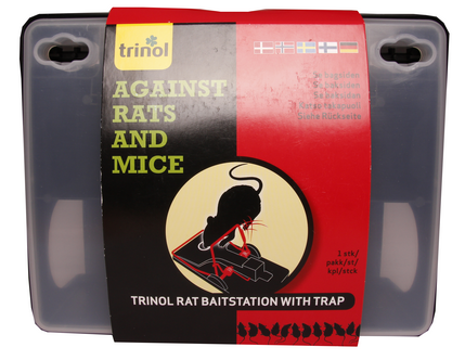 Trinol åtestasjon med rottefelle  