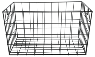 Trådkorg i svart metall