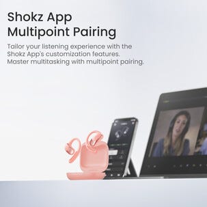 Shokz OpenFit Air open-ear-ørepropper med KI-styrt støydemping