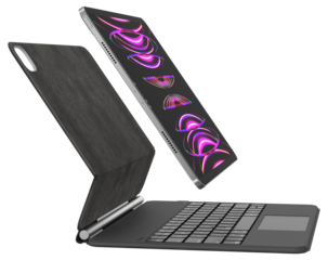 Tangentbord för iPad Pro 12,9 tum, fodral med stativ