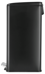 Rektangulær pedalbøtte på 20 liter, svart