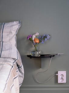 Schneider Exxact infällt 2-vägs vägguttag med USB