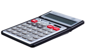 Miniräknare med vinklingsbar display