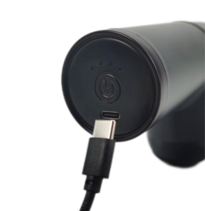 Massagepistol mini med 4 massagehuvuden