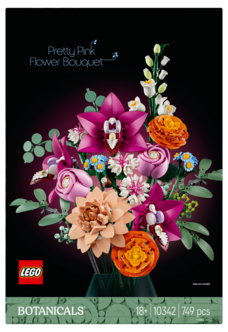 LEGO Icons Botanicals Vaaleanpunainen kukkakimppu 10342, yli 18-vuotiaille