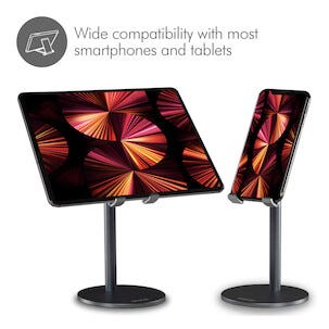 Desire2 justerbart stativ for mobil/nettbrett sølv