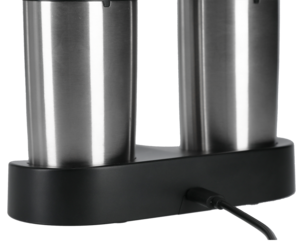 Elektrisk salt- og pepperkvernsett, 20 cm, rustfritt stål