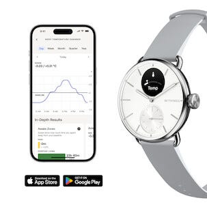 Withings ScanWatch 2 Pearl White smartklokke, 38 mm
