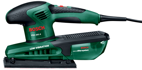 Bosch PSS 200A planslip med slippapper, 200 W