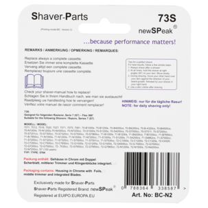 Rakhuvud 73S till rakapparat Braun Series 7