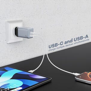 Nextbatt hurtiglader 45 W USB-C/USB-A