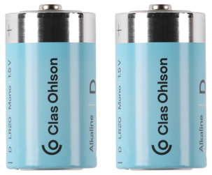 Alkaliskt batteri D / LR20 Clas Ohlson