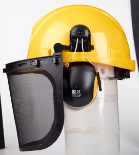 Suojakypärä, jossa kaksi visiiriä