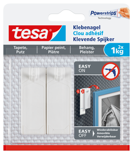 Självhäftande spikar Tesa, 2-pack