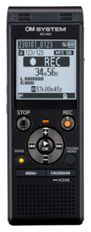 OM System WS-883 oppladbar diktafon med USB
