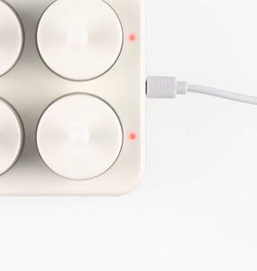 Oppladbare LED-telys 4-pakning Northlight med lader