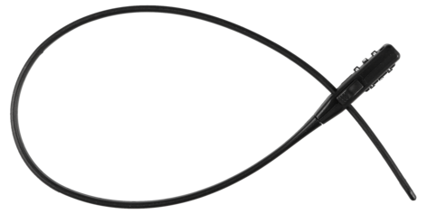 Platt cykellås med 4-siffrig kod, svart, 53 cm
