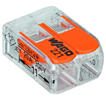 Wago 221 skarvklämma öppningsbar