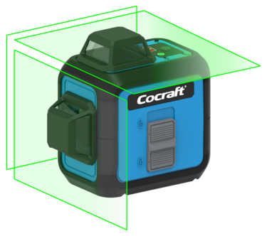 Cocraft HL3X360-G krysslaser, 3 x 360 grader, grön