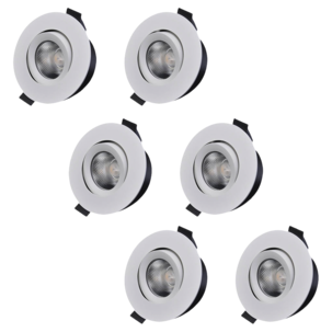Designlight D-007 downlight LED varmvitt 7 W IP44, vit
