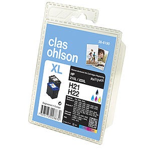 Mustekasetti täytetty HP 21/22 Clas Ohlson Multipack