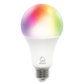 Deltaco Smart Home RGB LED-pære E27, 9 W
