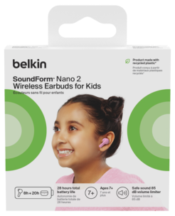 Belkin Soundform Nano V2 in ear-hörlurar för barn