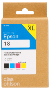 Clas Ohlson blekkpatron multipack XL til Epson T18