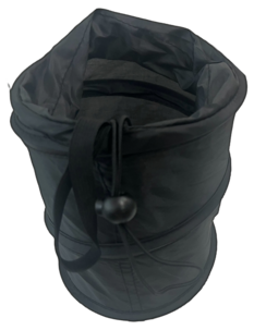 Liten papperskorg till bil, hopfällbar, svart, 15 x 20 cm