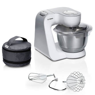 Bosch Serie 4 kjøkkenmaskin MUM58200, hvit, sølv, 1000 W