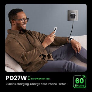 Ugreen Nexode Pro USB-C lader 65 W 3 porter, GaN