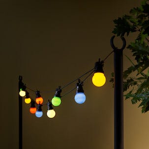 Aurinkokennovaloketju värilliset pallot 10 lamppua, 4,5 m