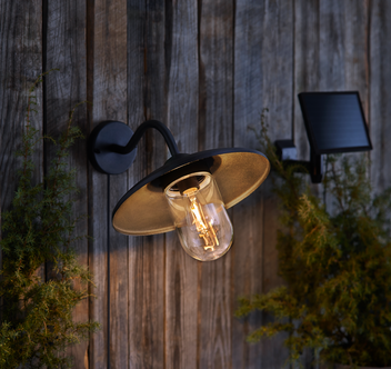 Stallykta vägglampa solcell skymningsrelä, Northlight