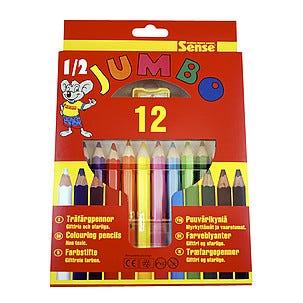 Puuvärikynät 1/2 Jumbo