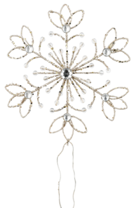 Toppstjerne til juletre, champagne, 22 cm