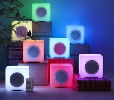 Högtalare med LED-belysning