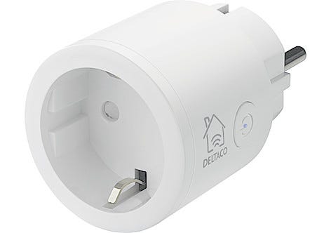 Deltaco SH-P01 Älypistorasia WiFi 10 A sisäkäyttöön, valkoinen