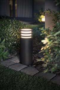 Philips Hue Lucca 17402 utendørs pidestallampe, antrasitt